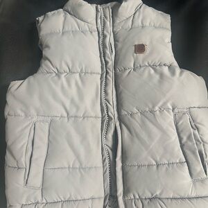 Janie and Jack Light Gray Quilted Vest